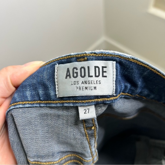 AGOLDE High Rise Dark Wash Skinny Jean 27 - Picture 10 of 15